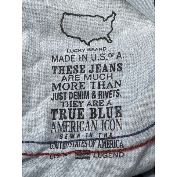 Lucky Brand Lolita Boot Jeans 6 28 Ankle Selvedge White Cone Denim Made in USA - Picture 13 of 16